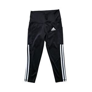 Adidas Primegreen Active Capri Pants Women’s XS Black Stretch Pocket